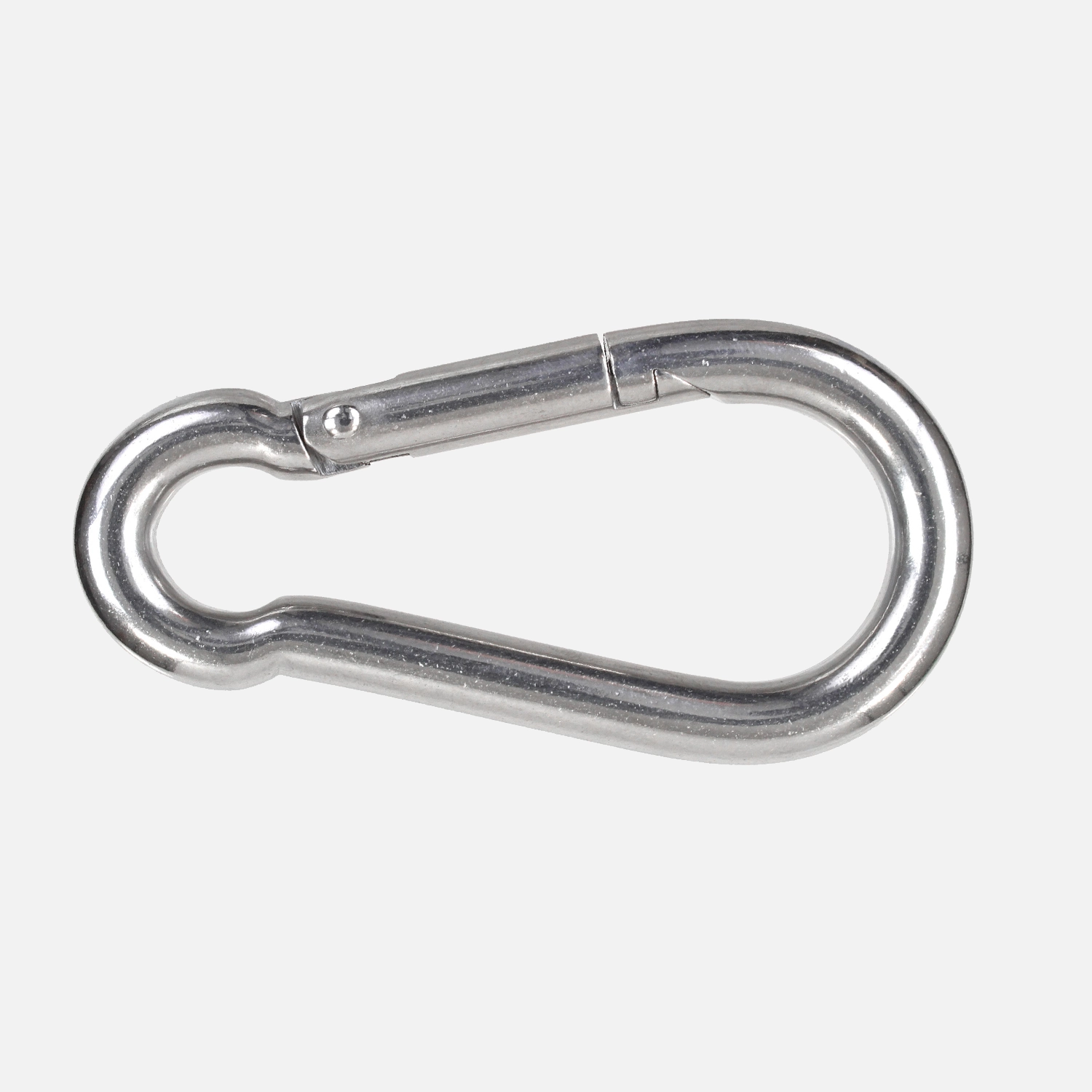 20 Karabinerhaken Edelstahl A4 birnenförmig 7x70mm