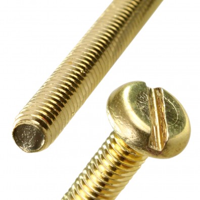 200 Flachkopfschrauben M6x30 mm - DIN 85 - mit Schlitz - Messing