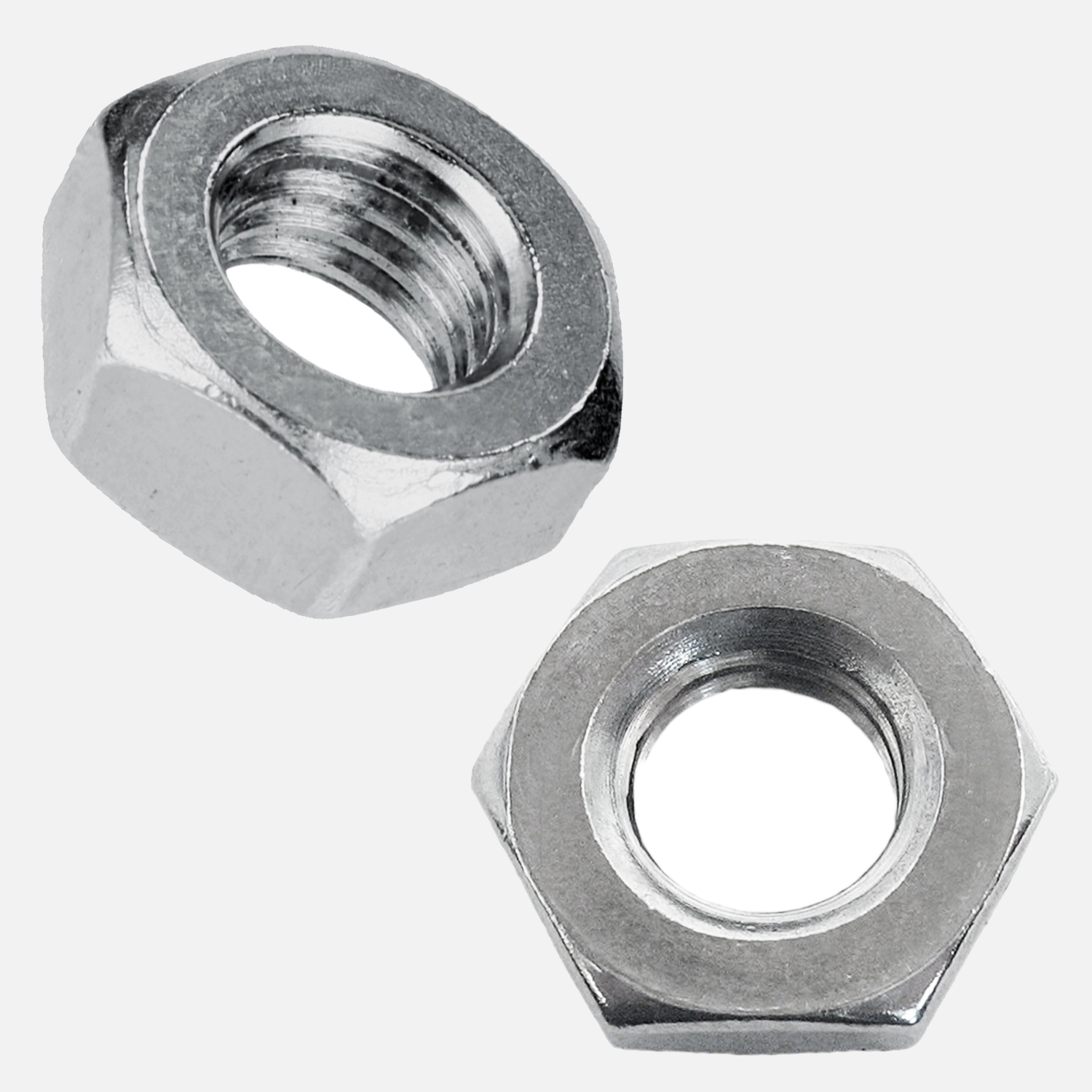 25 Sechskantmuttern M30 - niedrige Form - SW46 - Edelstahl A2 - DIN 936