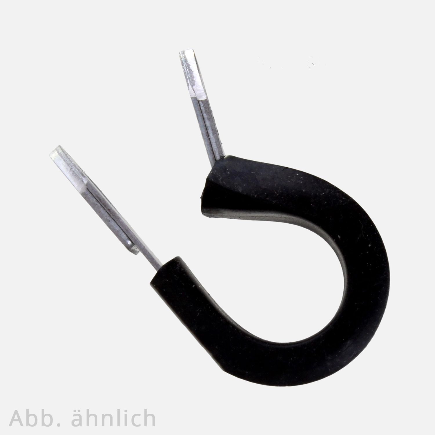 50 Halterungsschellen 16mm Ø, Gummiprofil DIN 3016, 20mm Bandbreite, verzinkt