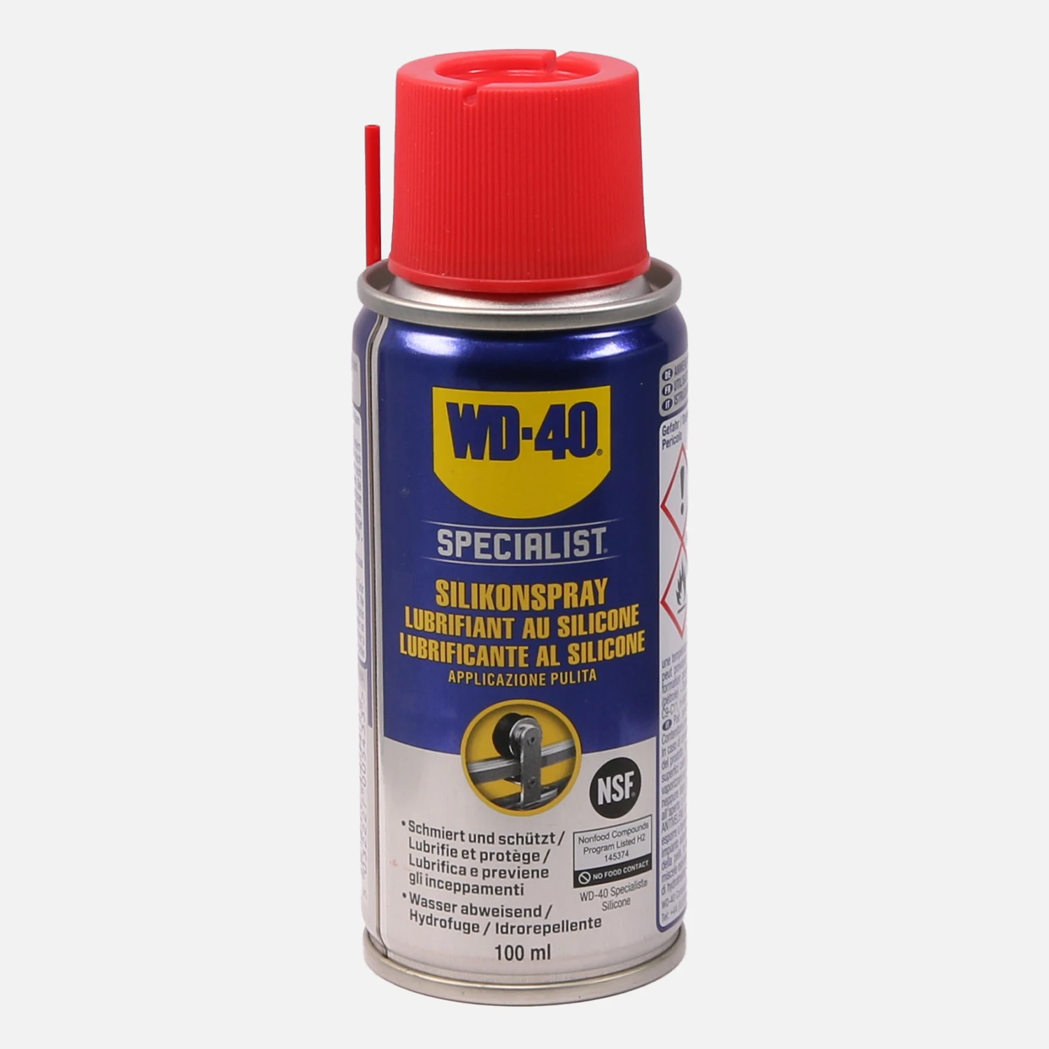 100 ml WD-40 Specialist Silikonspray, Gummipflege, Schmiermittel                            