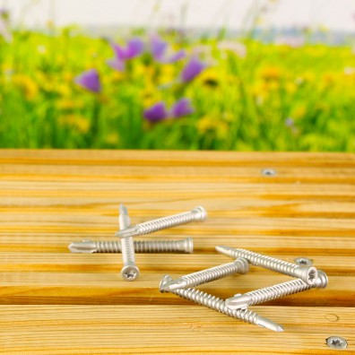 130 Reisser Terrassenschrauben 5,5x75mm - Bimetall A4 - silber - Stufenkopf mit Torx Antrieb