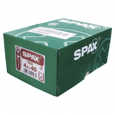 2000 SPAX Rückwandschrauben 4,5x30 PZ galvanisch blank verzinkt A2J