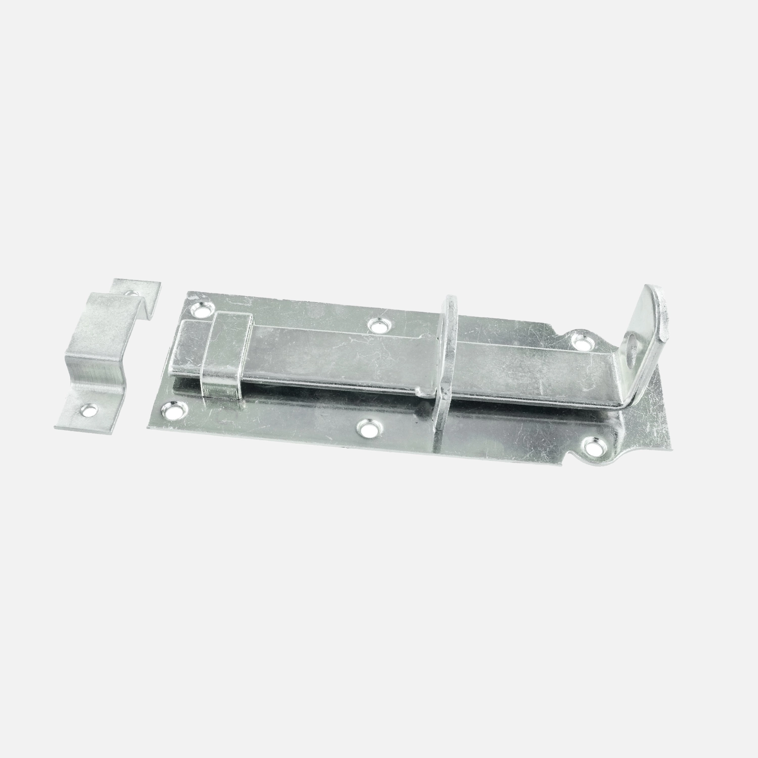 1 Schlossriegel, dickschichtpassiviert, gerade, Schlaufe - 180x64 mm
