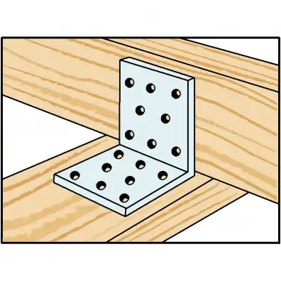 1 Alberts Lochplattenwinkel 40x40x60x2 Edelstahl gleichschenklig