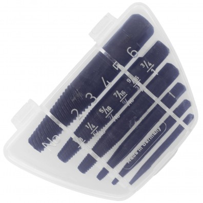 6tlg Schraubenausdreher-Satz - Gr. 1 - 6 (M3 - M24 Schrauben) - CV-Stahl