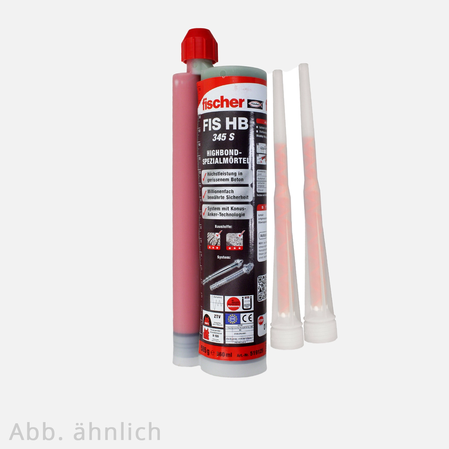 1 FISCHER Injektionsmörtel FIS HB 345 S - inkl. 2 Statikmischer/Kartusche - ETA