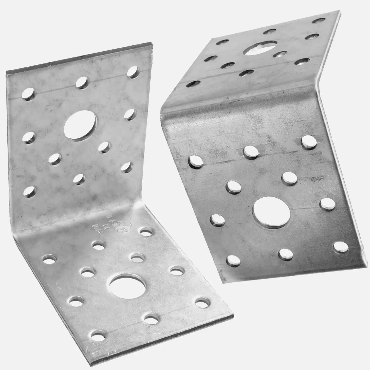 50 Winkelverbinder 70x70x55, Dicke 2,5 mm, verzinkt, ohne Steg / Rippe