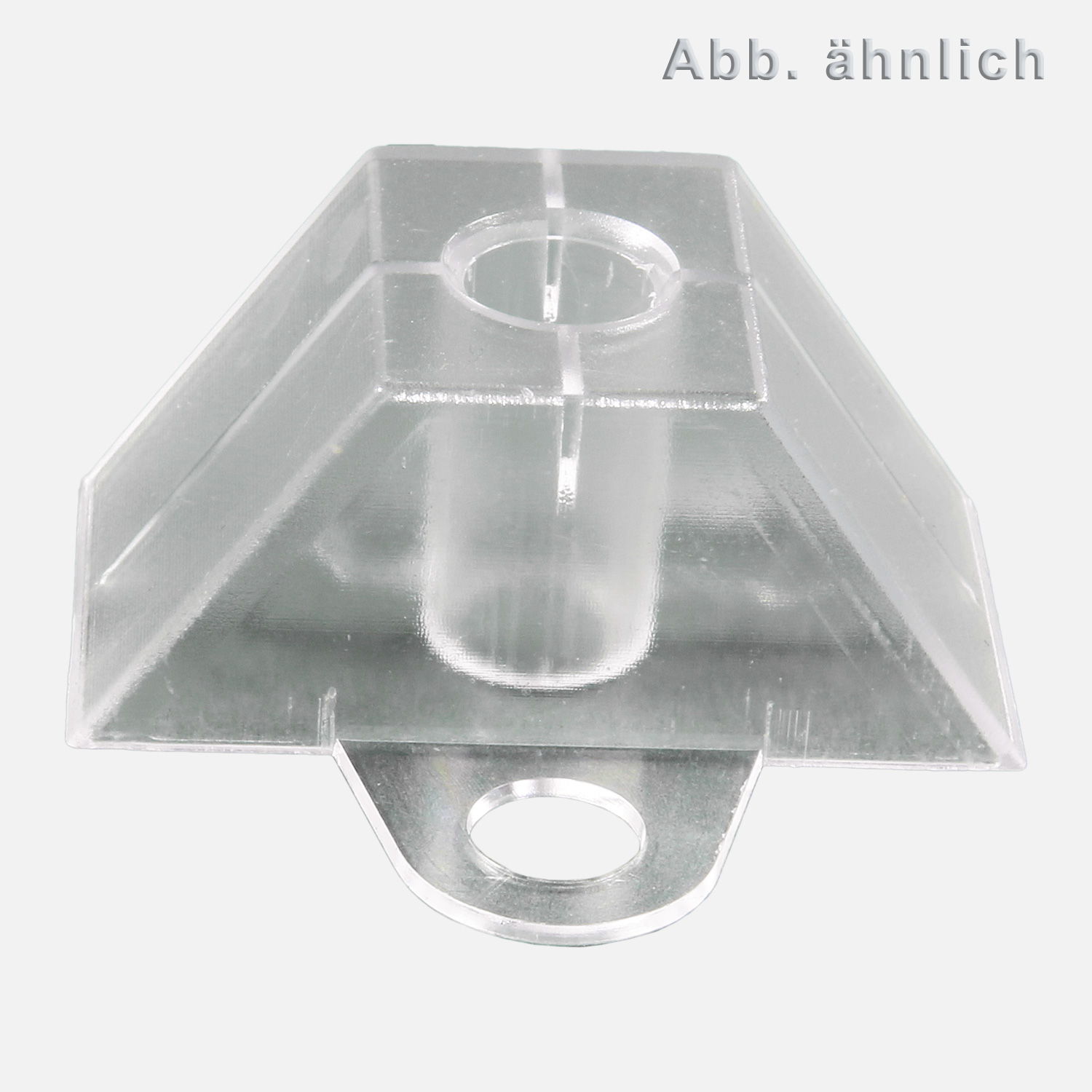 100 Abstandshalter für Lichtplatten, 76/18 Sinusprofil/Welle, Kunststoff klar