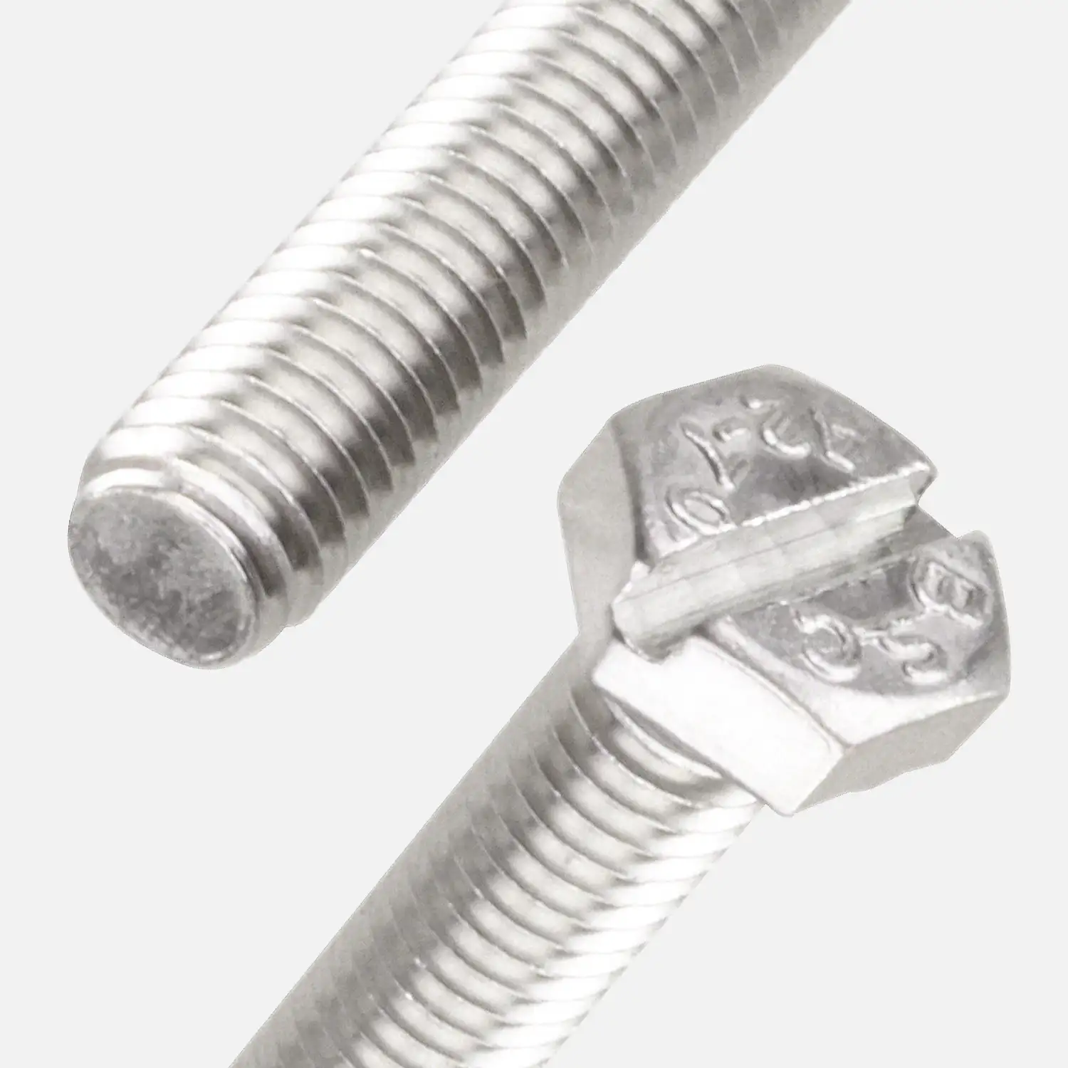 100 Sechskantschrauben M6x40mm - DIN 933 - Schlitz - Edelstahl A2