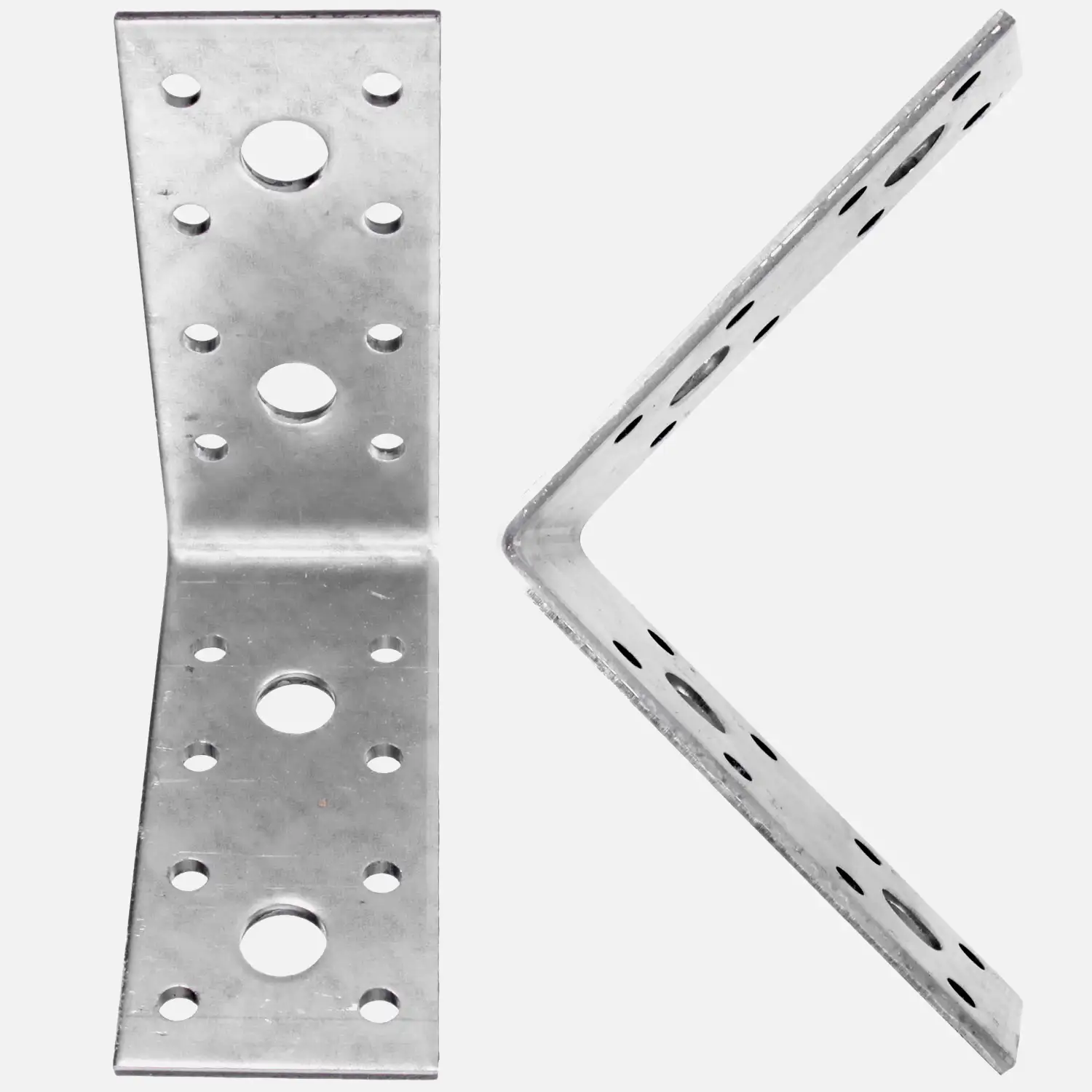 1 Winkelverbinder 90x90x40 mm, Dicke 3 mm, verzinkt, ohne Steg / Rippe