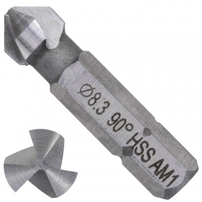 1 KEIL HSS Bit - Kegelsenker 90 Grad, 3-Schneiden 8,3mm